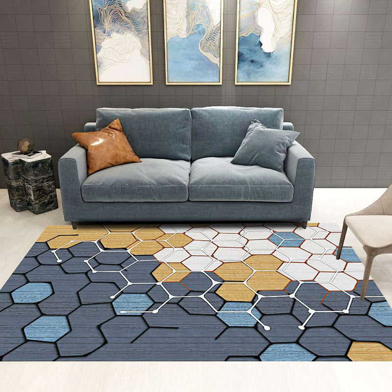 Modern Home Decorative Rug Multicolor Print Carpet Synthetics Stain Resistant Machine Washable Non-Slip Backing Rug Clearhalo 'Area Rug' 'Modern' 'Rugs' Rug' 2316944