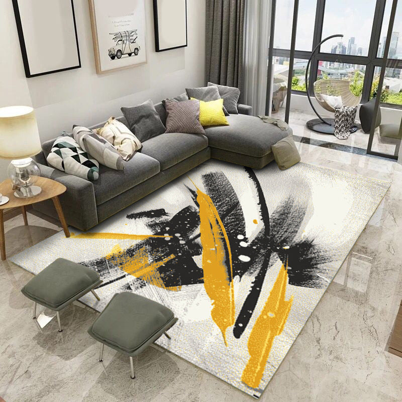 Minimalist Abstract Pattern Rug Multi Colored Polyester Carpet Washable Pet Friendly Anti-Slip Rug for Drawing Room Clearhalo 'Area Rug' 'Modern' 'Rugs' Rug' 2316963