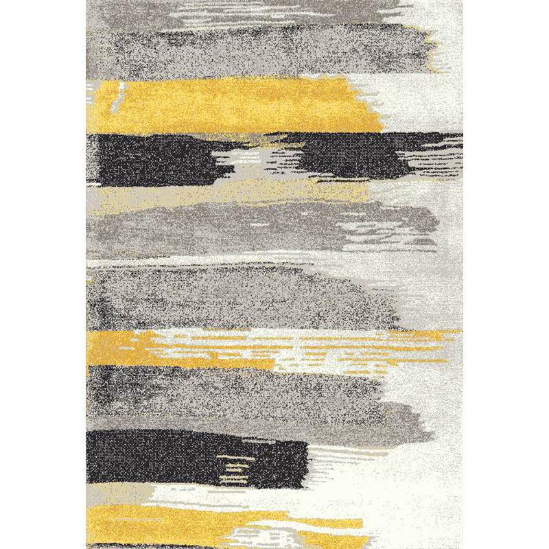 Minimalist Abstract Pattern Rug Multi Colored Polyester Carpet Washable Pet Friendly Anti-Slip Rug for Drawing Room Yellow-Gray Clearhalo 'Area Rug' 'Modern' 'Rugs' Rug' 2316972