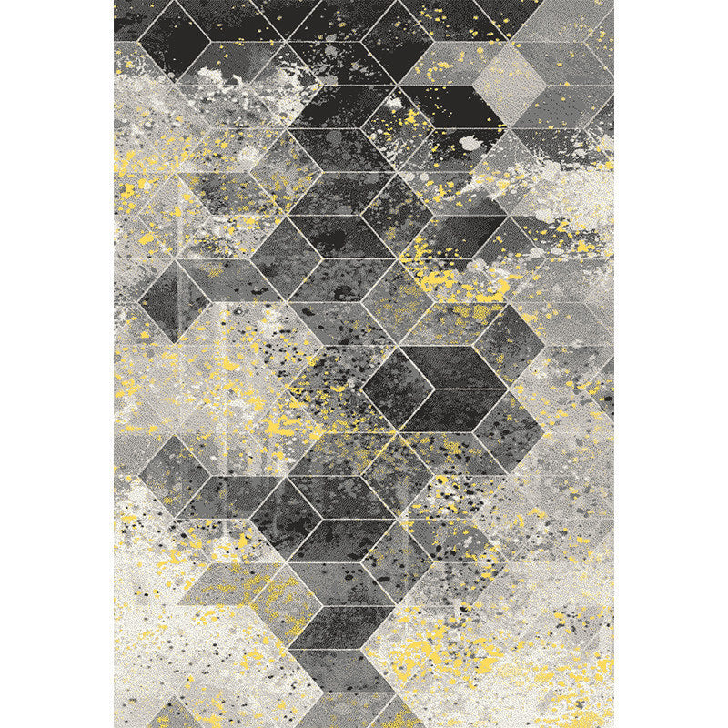 Minimalist Abstract Pattern Rug Multi Colored Polyester Carpet Washable Pet Friendly Anti-Slip Rug for Drawing Room Dark Gray Clearhalo 'Area Rug' 'Modern' 'Rugs' Rug' 2316973
