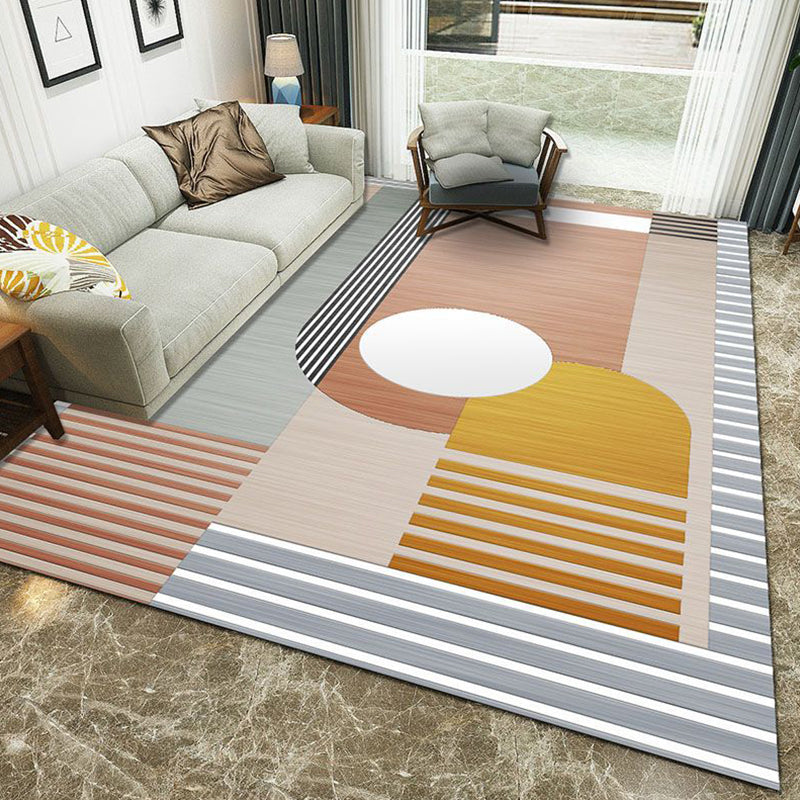 Multi-Color Geometric Rug Polypropylene Contemporary Rug Washable Stain Resistant Non-Slip Carpet for Home Yellow Clearhalo 'Area Rug' 'Modern' 'Rugs' Rug' 2316981