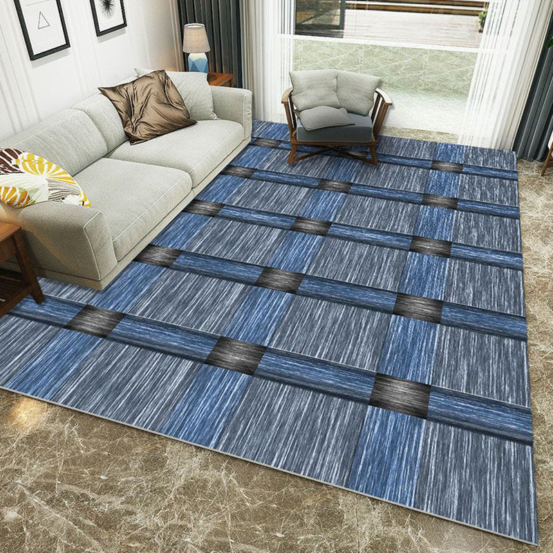Multi-Color Geometric Rug Polypropylene Contemporary Rug Washable Stain Resistant Non-Slip Carpet for Home Dark Blue Clearhalo 'Area Rug' 'Modern' 'Rugs' Rug' 2316987