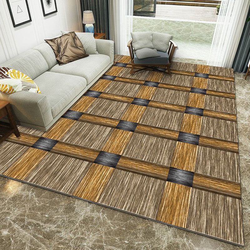 Multi-Color Geometric Rug Polypropylene Contemporary Rug Washable Stain Resistant Non-Slip Carpet for Home Brown Clearhalo 'Area Rug' 'Modern' 'Rugs' Rug' 2316988
