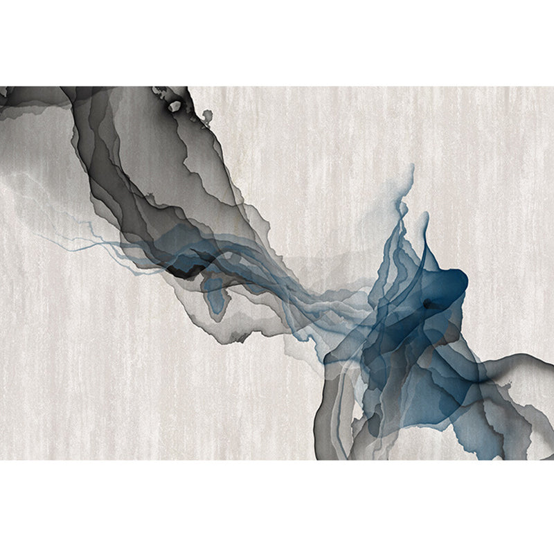 Simplicity Abstract Line Print Rug Multi Color Polypropylene Rug Anti-Slip Backing Stain Resistant Pet Friendly Area Carpet for Room Gray-Blue Clearhalo 'Area Rug' 'Modern' 'Rugs' Rug' 2317010