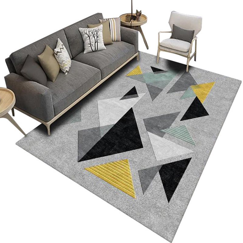 Chic Multicolor Modern Rug Polyester Geometric Color-Block Rug Anti-Slip Machine Washable Stain Resistant Rug for Living Room Clearhalo 'Area Rug' 'Modern' 'Rugs' Rug' 2317024