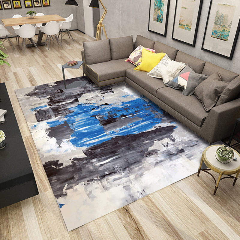 Punky Abstract Print Rug Multi-Color Modern Style Rug Synthetics Non-Slip Backing Machine Washable Pet Friendly Rug for Home Deco Gray Blue Clearhalo 'Area Rug' 'Modern' 'Rugs' Rug' 2317036