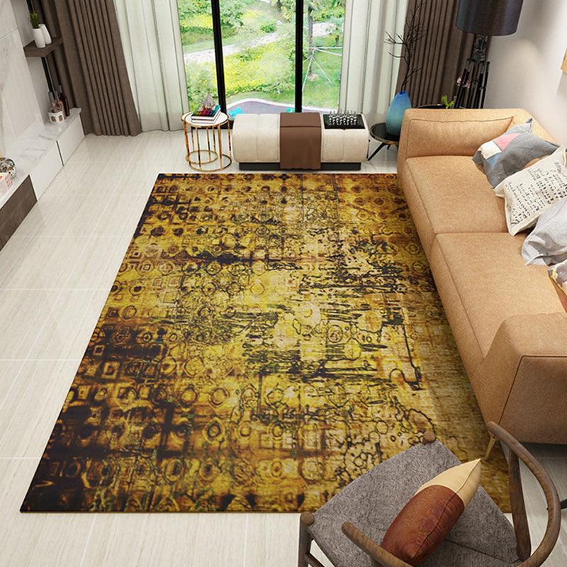 Punky Abstract Print Rug Multi-Color Modern Style Rug Synthetics Non-Slip Backing Machine Washable Pet Friendly Rug for Home Deco Yellow Clearhalo 'Area Rug' 'Modern' 'Rugs' Rug' 2317040