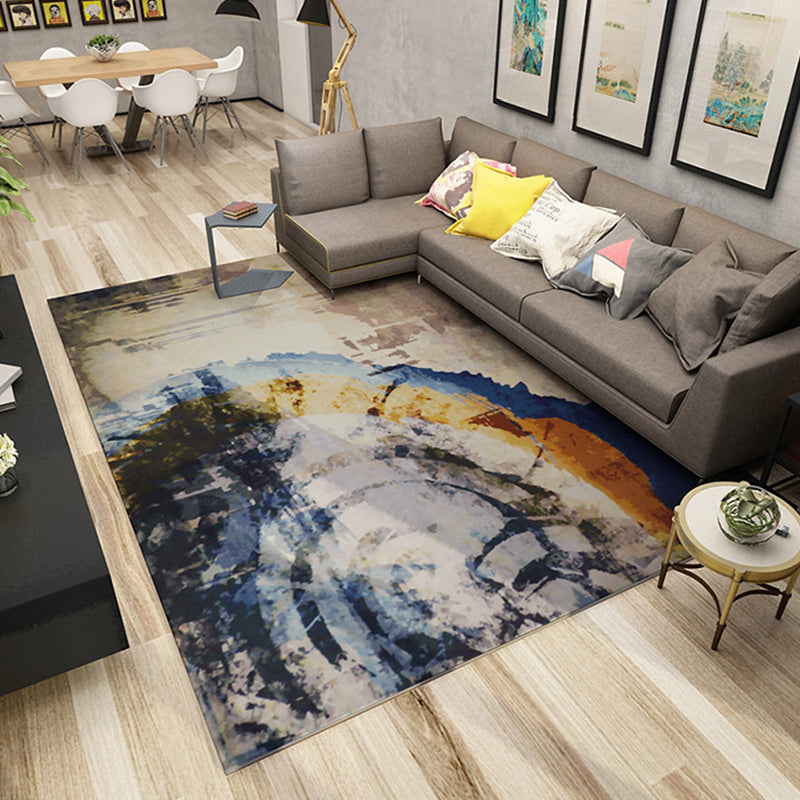 Punky Abstract Print Rug Multi-Color Modern Style Rug Synthetics Non-Slip Backing Machine Washable Pet Friendly Rug for Home Deco Beige-Coffee Clearhalo 'Area Rug' 'Modern' 'Rugs' Rug' 2317044