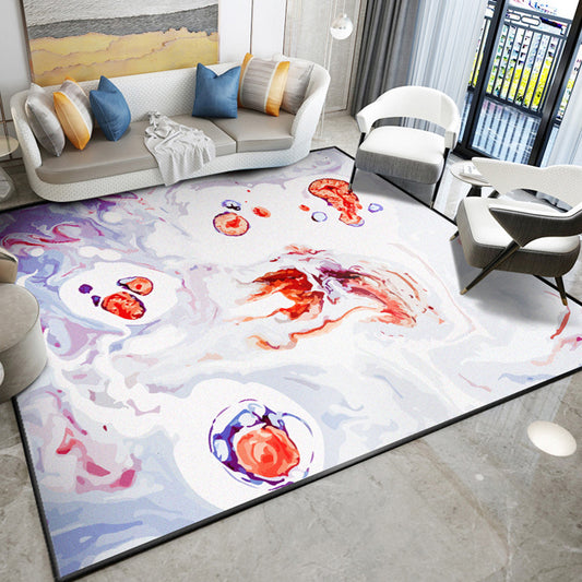 Dazzling Modern Rug Multicolor Abstract Print Rug Non-Slip Machine Washable Stain Resistant Rug for Drawing Room Light Purple Clearhalo 'Area Rug' 'Modern' 'Rugs' Rug' 2317054
