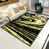 Modern Abstract Lava Print Rug Multi-Colored Modern Carpet Polypropylene Stain Resistant Non-Slip Backing Machine Washable Rug for Home Yellow-Black Clearhalo 'Area Rug' 'Modern' 'Rugs' Rug' 2317062