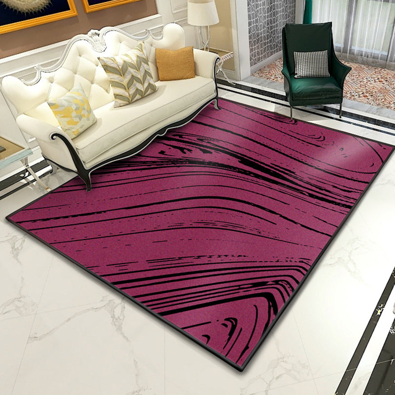 Modern Abstract Lava Print Rug Multi-Colored Modern Carpet Polypropylene Stain Resistant Non-Slip Backing Machine Washable Rug for Home Purple-Red Clearhalo 'Area Rug' 'Modern' 'Rugs' Rug' 2317063