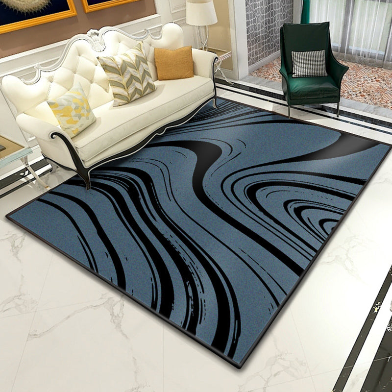 Modern Abstract Lava Print Rug Multi-Colored Modern Carpet Polypropylene Stain Resistant Non-Slip Backing Machine Washable Rug for Home Grey Clearhalo 'Area Rug' 'Modern' 'Rugs' Rug' 2317072