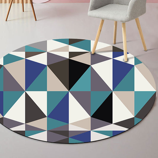Novelty Geometric Print Rug Multi Colored Modern Carpet Polyester Anti-Slip Backing Washable Stain Resistant Area Rug for Room Blue-Green Clearhalo 'Area Rug' 'Modern' 'Rugs' Rug' 2317105