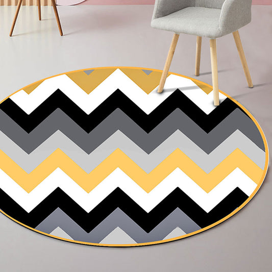 Novelty Geometric Print Rug Multi Colored Modern Carpet Polyester Anti-Slip Backing Washable Stain Resistant Area Rug for Room Gray-Yellow Clearhalo 'Area Rug' 'Modern' 'Rugs' Rug' 2317110