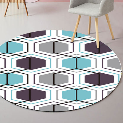 Novelty Geometric Print Rug Multi Colored Modern Carpet Polyester Anti-Slip Backing Washable Stain Resistant Area Rug for Room Gray Blue Clearhalo 'Area Rug' 'Modern' 'Rugs' Rug' 2317112