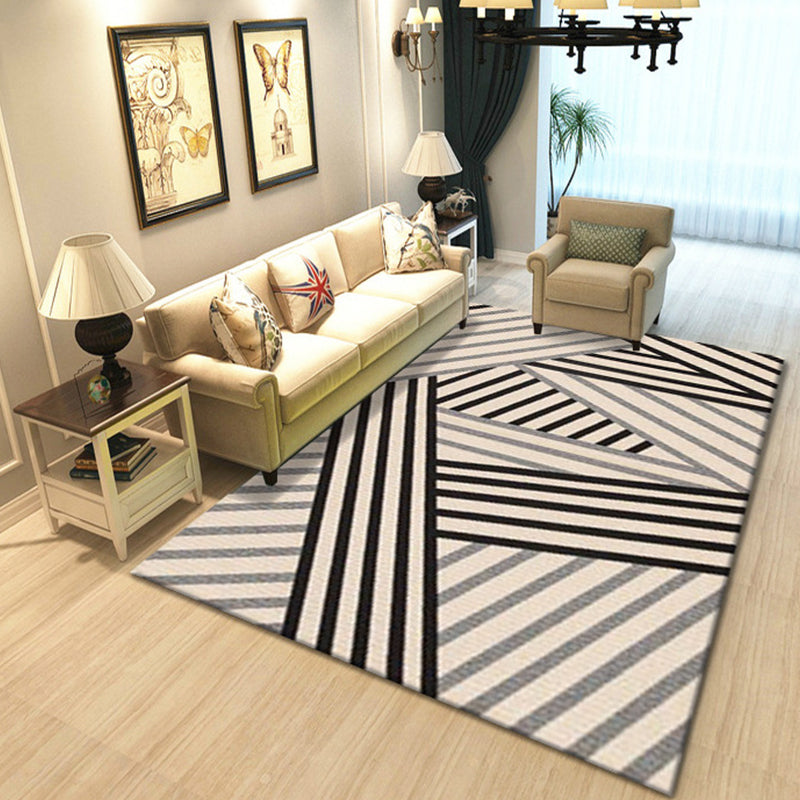 Multi-Colored Geometric Rug Synthetics Contemporary Rug Anti-Slip Stain Resistant Machine Washable Area Rug for Home Clearhalo 'Area Rug' 'Modern' 'Rugs' Rug' 2317127