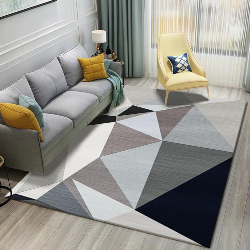 Multi-Colored Geometric Rug Synthetics Contemporary Rug Anti-Slip Stain Resistant Machine Washable Area Rug for Home Light Brown Clearhalo 'Area Rug' 'Modern' 'Rugs' Rug' 2317141