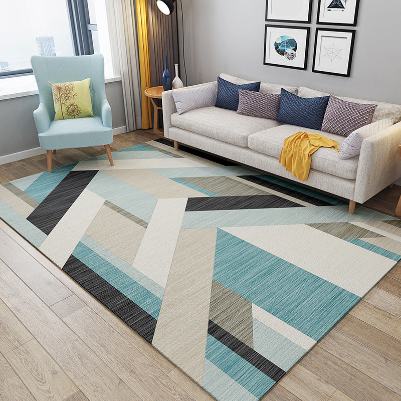 Multicolor Home Rug Modern 3D Print Geometric Rug Synthetics Washable Pet Friendly Anti-Slip Backing Area Rug Clearhalo 'Area Rug' 'Modern' 'Rugs' Rug' 2317188