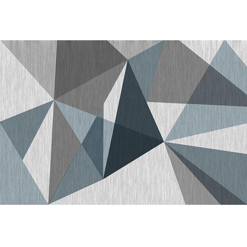 Multicolor Home Rug Modern 3D Print Geometric Rug Synthetics Washable Pet Friendly Anti-Slip Backing Area Rug Gray Blue Clearhalo 'Area Rug' 'Modern' 'Rugs' Rug' 2317196
