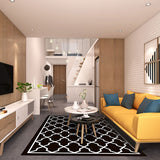 Modern Great Room Rug Multi-Color 3D Geometric Print Rug Carpet Synthetics Non-Slip Pet Friendly Washable Rug Black Clearhalo 'Area Rug' 'Modern' 'Rugs' Rug' 2317234