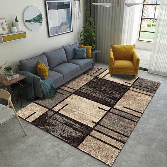 Simplicity Geometric Print Rug Multicolor Polypropylene Indoor Rug Stain Resistant Pet Friendly Anti-Slip Carpet for Home Tan Clearhalo 'Area Rug' 'Modern' 'Rugs' Rug' 2317250