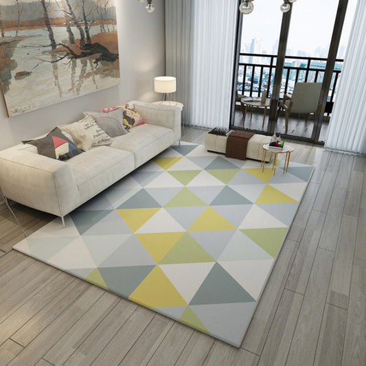 Unique Geometric Pattern Print Rug Multi-Colored Modern Rug Polyester Stain Resistant Pet Friendly Non-Slip Backing Rug for Room Gray-Green Clearhalo 'Area Rug' 'Modern' 'Rugs' Rug' 2317253