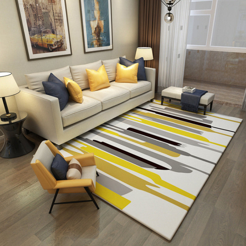 Unique Geometric Pattern Print Rug Multi-Colored Modern Rug Polyester Stain Resistant Pet Friendly Non-Slip Backing Rug for Room Yellow Clearhalo 'Area Rug' 'Modern' 'Rugs' Rug' 2317254
