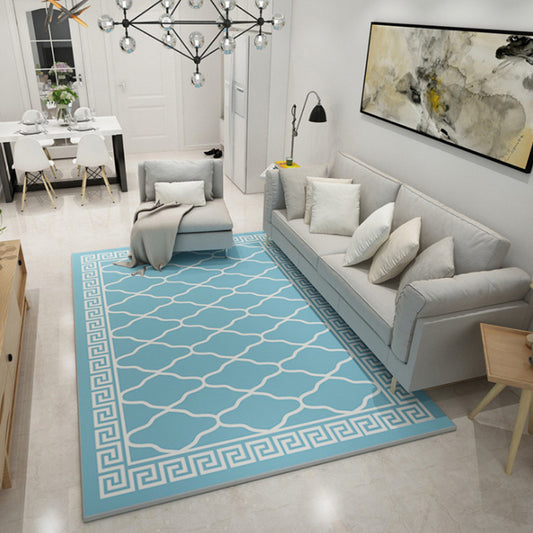 Unique Geometric Pattern Print Rug Multi-Colored Modern Rug Polyester Stain Resistant Pet Friendly Non-Slip Backing Rug for Room Blue Clearhalo 'Area Rug' 'Modern' 'Rugs' Rug' 2317256