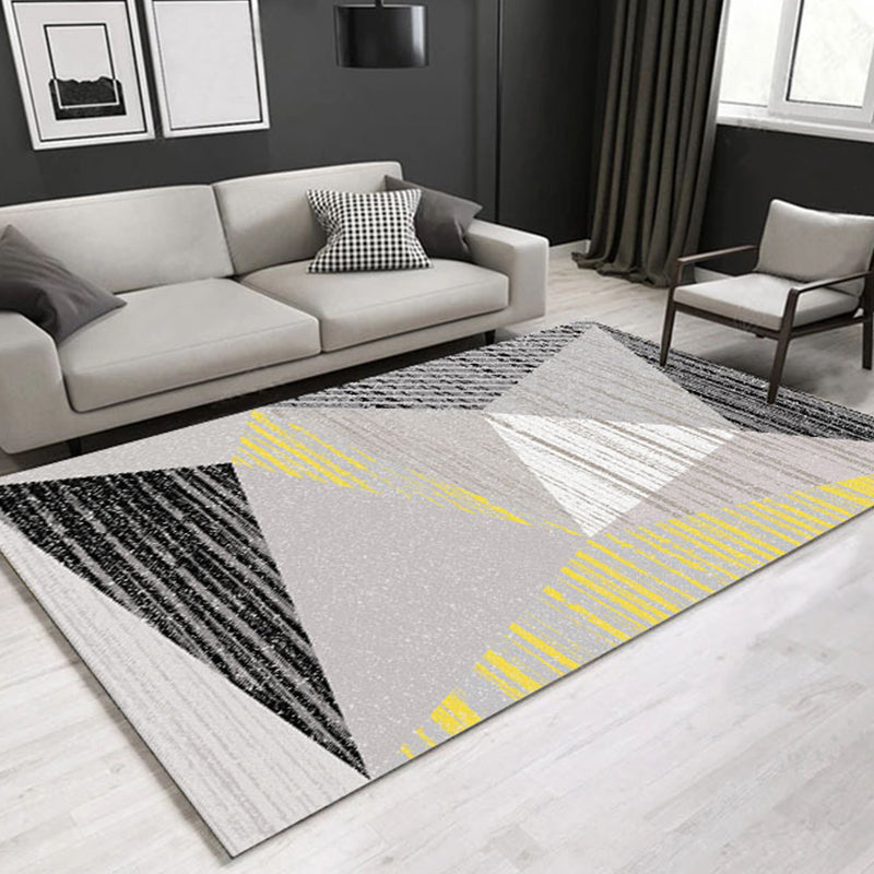 Decorative Multi Color Contemporary Rug Synthetics 3D Geometric Pattern Rug Washable Pet-Friendly Non-Slip Rug for Drawing Room Khaki Clearhalo 'Area Rug' 'Modern' 'Rugs' Rug' 2317263