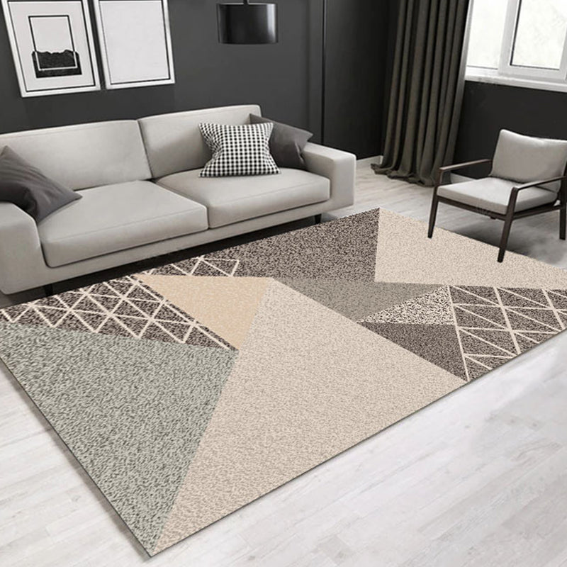 Decorative Multi Color Contemporary Rug Synthetics 3D Geometric Pattern Rug Washable Pet-Friendly Non-Slip Rug for Drawing Room Camel Clearhalo 'Area Rug' 'Modern' 'Rugs' Rug' 2317269
