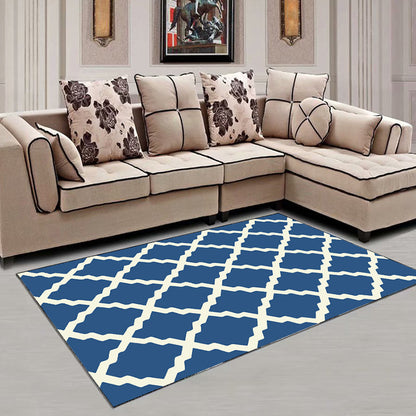 Decorative Multi Color Contemporary Rug Synthetics 3D Geometric Pattern Rug Washable Pet-Friendly Non-Slip Rug for Drawing Room Royal Blue Clearhalo 'Area Rug' 'Modern' 'Rugs' Rug' 2317272