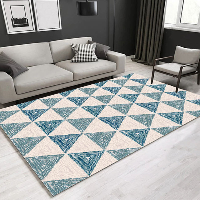 Decorative Multi Color Contemporary Rug Synthetics 3D Geometric Pattern Rug Washable Pet-Friendly Non-Slip Rug for Drawing Room Lake Green Clearhalo 'Area Rug' 'Modern' 'Rugs' Rug' 2317273