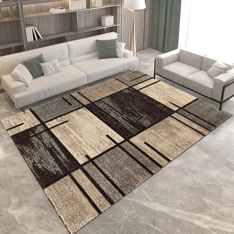 Minimalism 3D Geometric Printed Rug Multicolor Polyester Rug Washable Anti-Slip Backing Stain Resistant Rug for Great Room Tan Clearhalo 'Area Rug' 'Modern' 'Rugs' Rug' 2317301