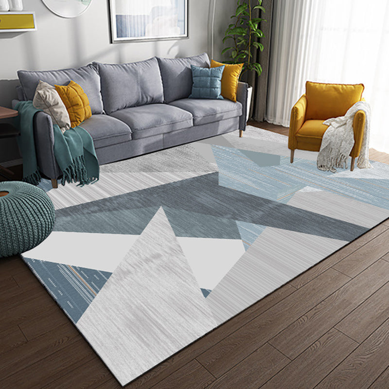 Minimalism 3D Geometric Printed Rug Multicolor Polyester Rug Washable Anti-Slip Backing Stain Resistant Rug for Great Room Light Gray Clearhalo 'Area Rug' 'Modern' 'Rugs' Rug' 2317304