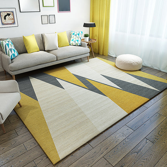 Environmental Geometric Color-Block Rug Multi Color Simplicity Rug Synthetics Pet Friendly Washable Non-Slip Rug for Room Clearhalo 'Area Rug' 'Modern' 'Rugs' Rug' 2317324