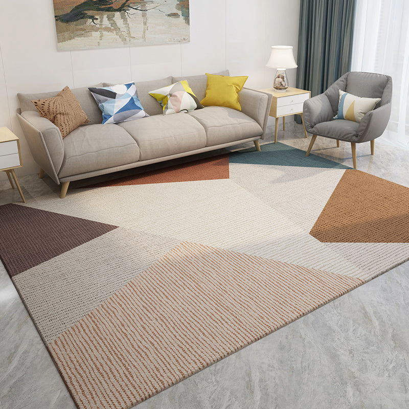 Environmental Geometric Color-Block Rug Multi Color Simplicity Rug Synthetics Pet Friendly Washable Non-Slip Rug for Room Clearhalo 'Area Rug' 'Modern' 'Rugs' Rug' 2317331