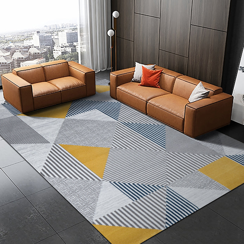 Multi-Color Geometrical Print Rug Polypropylene Modernism Carpet Machine Washable Non-Slip Backing Stain Resistant Rug for Great Room Clearhalo 'Area Rug' 'Modern' 'Rugs' Rug' 2317334