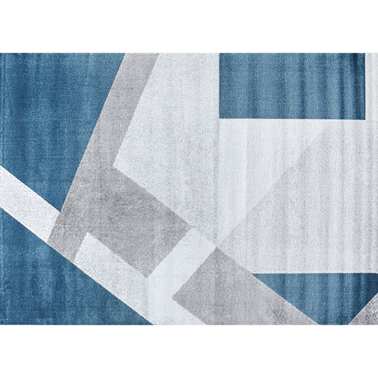 Multi-Color Geometrical Print Rug Polypropylene Modernism Carpet Machine Washable Non-Slip Backing Stain Resistant Rug for Great Room Blue Clearhalo 'Area Rug' 'Modern' 'Rugs' Rug' 2317338