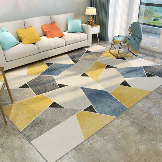 Fashion Nordic Rug Multi-Colored 3D Geometric Printed Carpet Anti-Slip Backing Washable Pet Friendly Rug for Sitting Room Clearhalo 'Area Rug' 'Modern' 'Rugs' Rug' 2317358