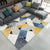 Fashion Nordic Rug Multi-Colored 3D Geometric Printed Carpet Anti-Slip Backing Washable Pet Friendly Rug for Sitting Room Yellow-Gray Clearhalo 'Area Rug' 'Modern' 'Rugs' Rug' 2317359
