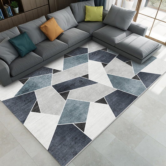 Fashion Nordic Rug Multi-Colored 3D Geometric Printed Carpet Anti-Slip Backing Washable Pet Friendly Rug for Sitting Room Grey Clearhalo 'Area Rug' 'Modern' 'Rugs' Rug' 2317362