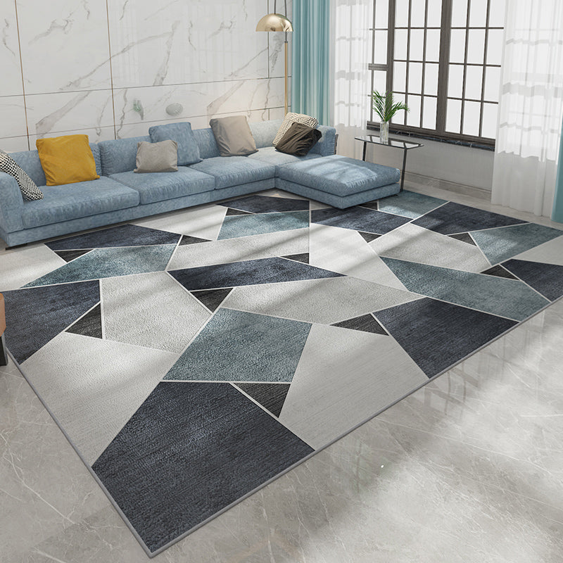 Fashion Nordic Rug Multi-Colored 3D Geometric Printed Carpet Anti-Slip Backing Washable Pet Friendly Rug for Sitting Room Clearhalo 'Area Rug' 'Modern' 'Rugs' Rug' 2317363