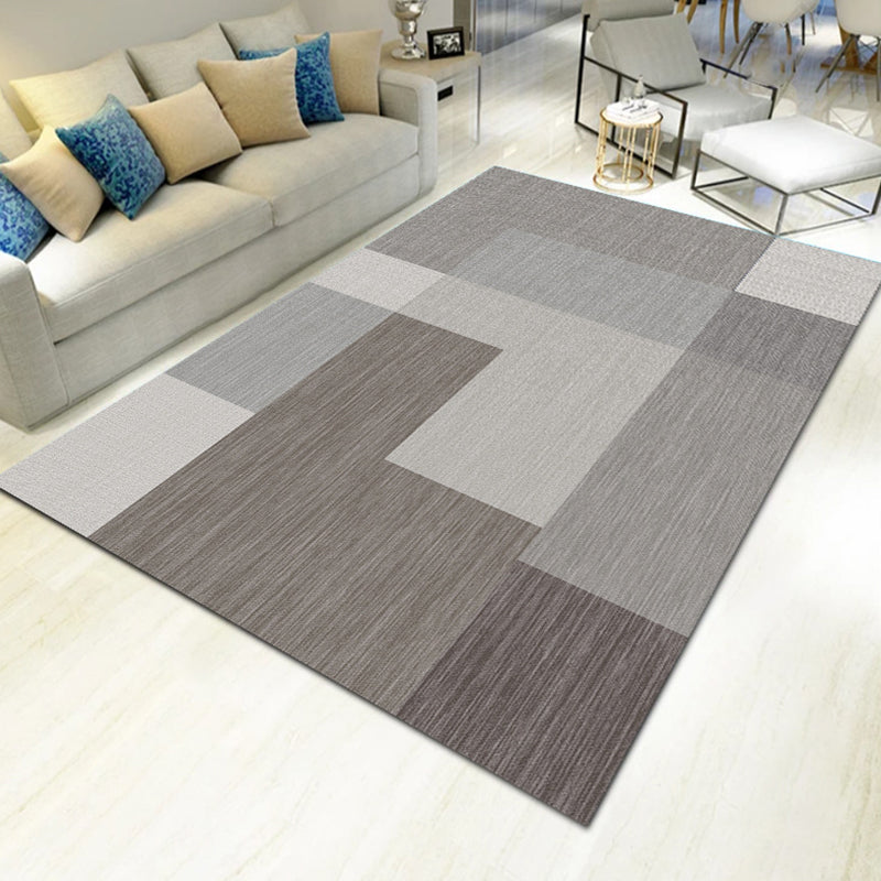 Novelty 3D Printing Geometric Rug Multi Colored Modern Rug Polyester Stain Resistant Non-Slip Machine Washable Rug for Room Light Brown Clearhalo 'Area Rug' 'Modern' 'Rugs' Rug' 2317376