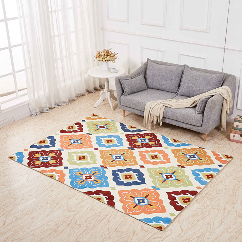 Minimalistic 3D Geometric Rug Multicolor Polyester Area Carpet Pet Friendly Non-Slip Backing Washable Rug for Living Room Yellow-Red Clearhalo 'Area Rug' 'Modern' 'Rugs' Rug' 2317389