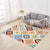Minimalistic 3D Geometric Rug Multicolor Polyester Area Carpet Pet Friendly Non-Slip Backing Washable Rug for Living Room Yellow-Red Clearhalo 'Area Rug' 'Modern' 'Rugs' Rug' 2317389