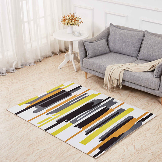 Minimalistic 3D Geometric Rug Multicolor Polyester Area Carpet Pet Friendly Non-Slip Backing Washable Rug for Living Room Yellow Clearhalo 'Area Rug' 'Modern' 'Rugs' Rug' 2317390