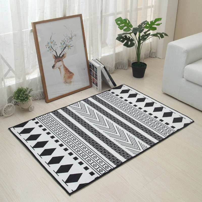 Minimalistic 3D Geometric Rug Multicolor Polyester Area Carpet Pet Friendly Non-Slip Backing Washable Rug for Living Room Grey Clearhalo 'Area Rug' 'Modern' 'Rugs' Rug' 2317391