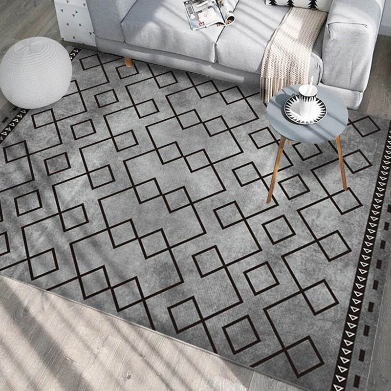 Multicolored Living Room Rug Modern Geometric 3D Illusion Rug Synthetics Non-Slip Backing Stain Resistant Machine Washable Area Rug Smoke Gray Clearhalo 'Area Rug' 'Modern' 'Rugs' Rug' 2317411