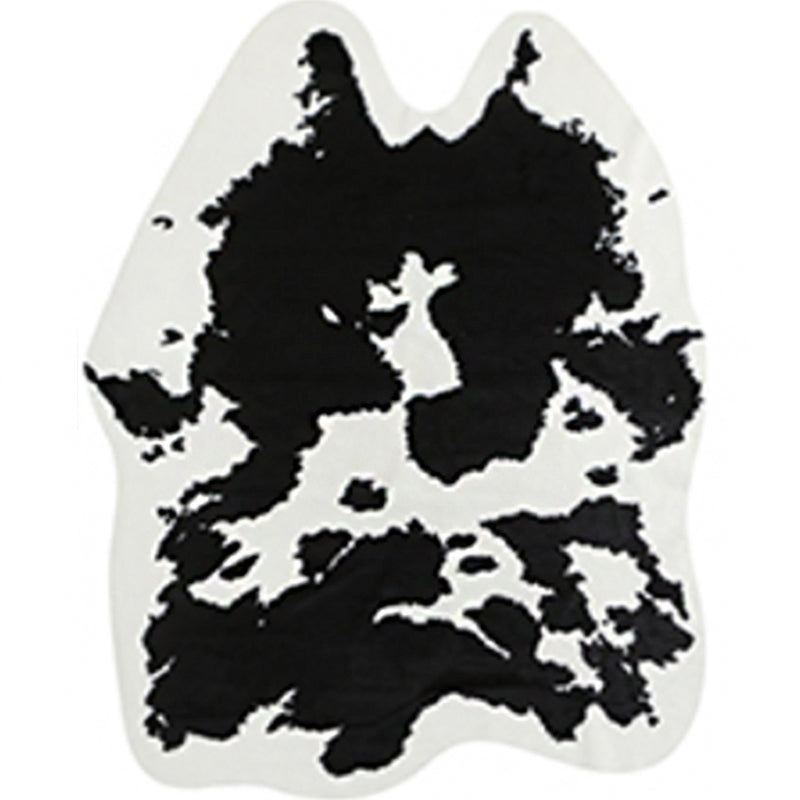 Unique Animal Skin Rug Multi Color Polyster Indoor Rug Easy Care Pet Friendly Area Carpet for Decoration Black 2‘6“ x 4'11" Clearhalo 'Area Rug' 'Casual' 'Rugs' Rug' 2317425
