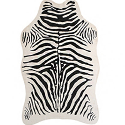 Unique Animal Skin Rug Multi Color Polyster Indoor Rug Easy Care Pet Friendly Area Carpet for Decoration Matte Black 2‘6“ x 4'11" Clearhalo 'Area Rug' 'Casual' 'Rugs' Rug' 2317428